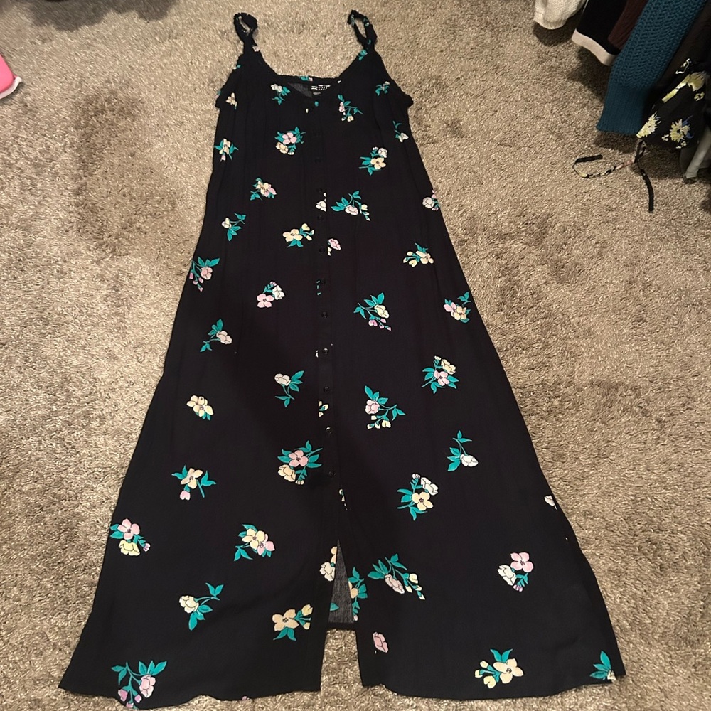 Billabong Black Dress with Floral Accents - NWOT